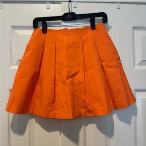 Orange cotton poplin Alice + Olivia skirt